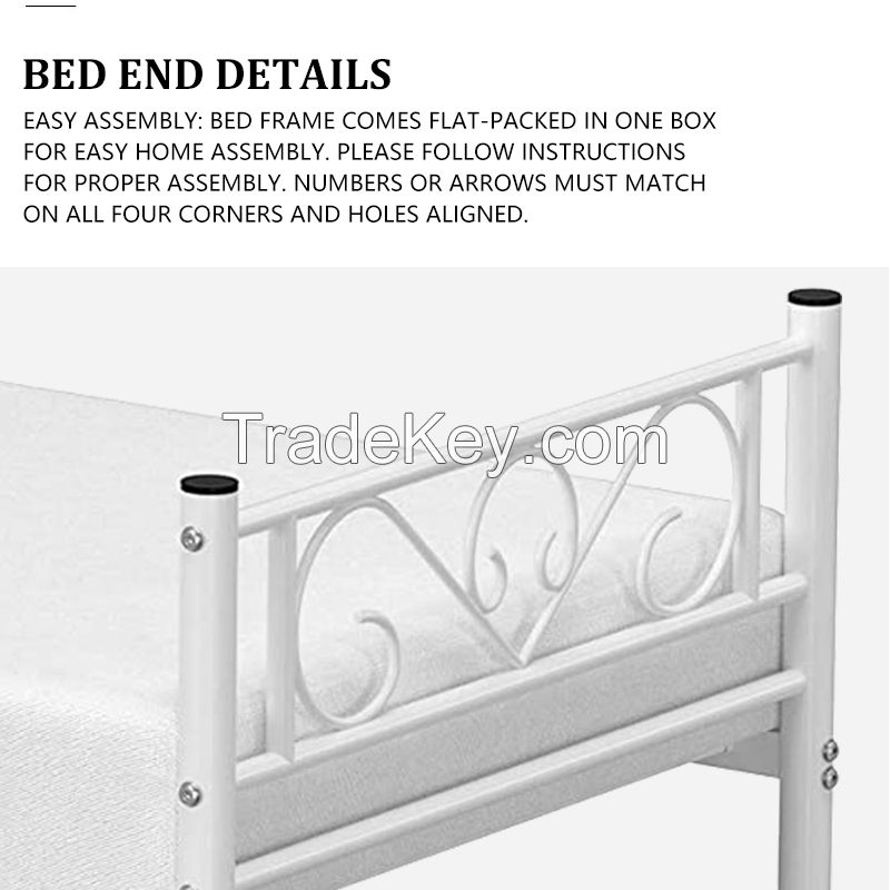 Cheap Nordic Metal Bed Furniture for Hotel-Bedroom-Apartment-Loft Wrought Iron Metal Bed.