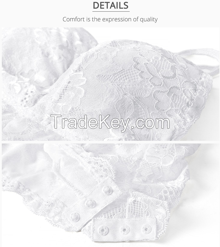 Sling Bodysuit V Neck Lace Snap Button Open Crotch Sexy Lingerie Women Transparent One-piece Underwear