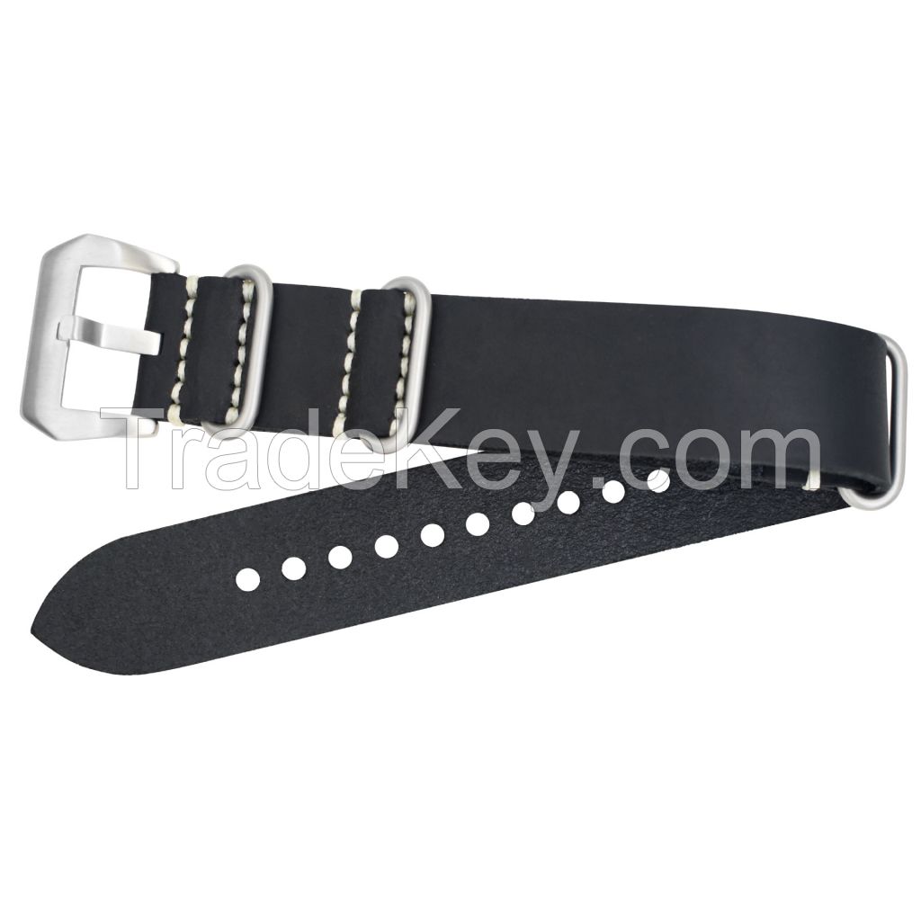 Hotsale Best Classic Nato Zulu 20mm Vintage Soft Men Watch Leather Strap