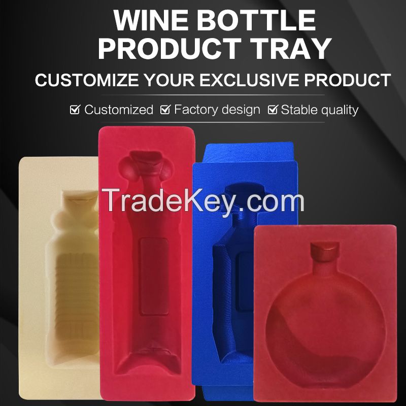 Custom tray drink rack red packaging inner box bottom seat