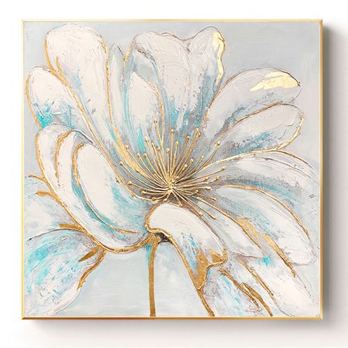 100% Hand-painted oil painting living room decoration abstract floral painting