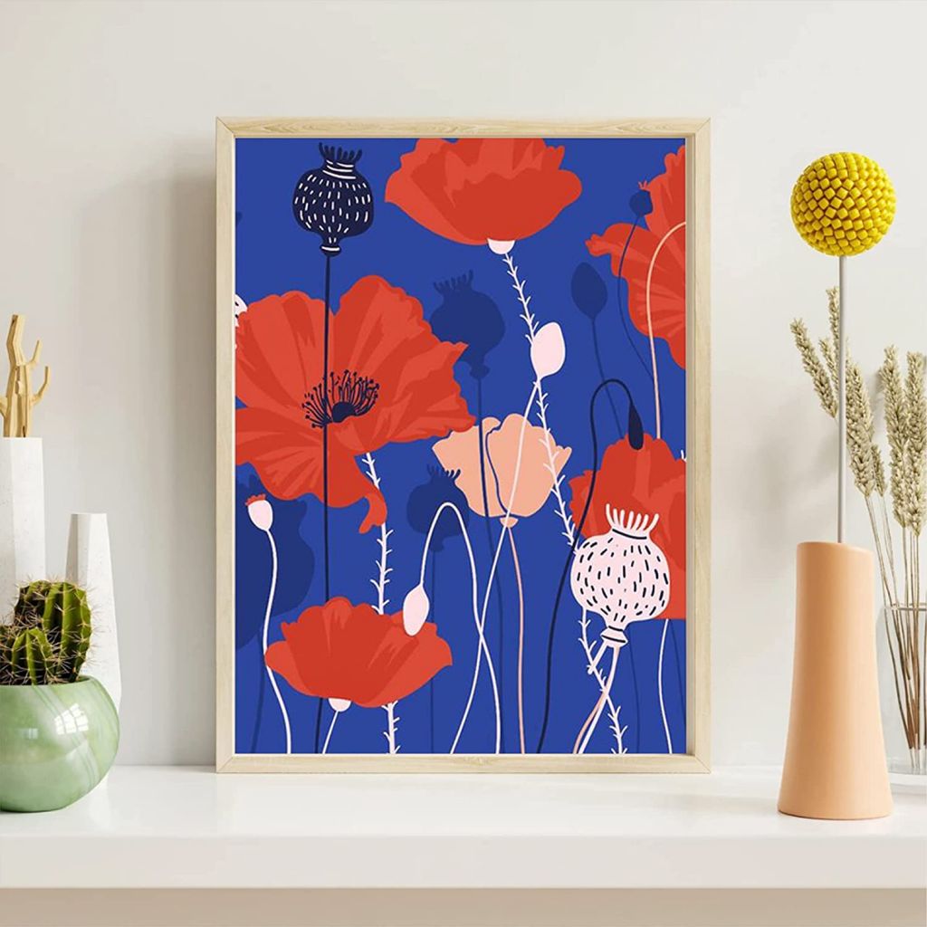 Colorful floral abstract painting handmade DIY digital oil painting