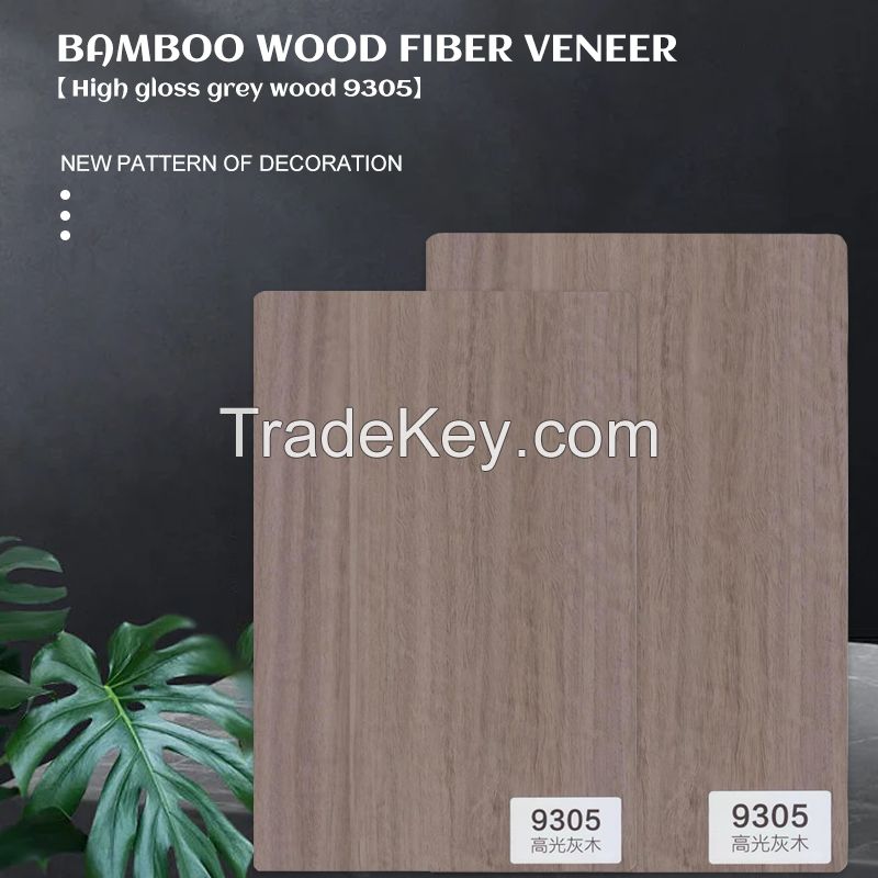 Customizable bamboo wood panel interior decoration siding fiber panel high-gloss gray 9305 (customized consulting seller)