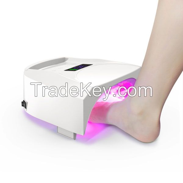 Acetone Proof 108W  Cordless Rechargeable LED/UV Nail Lamp with handle white color 