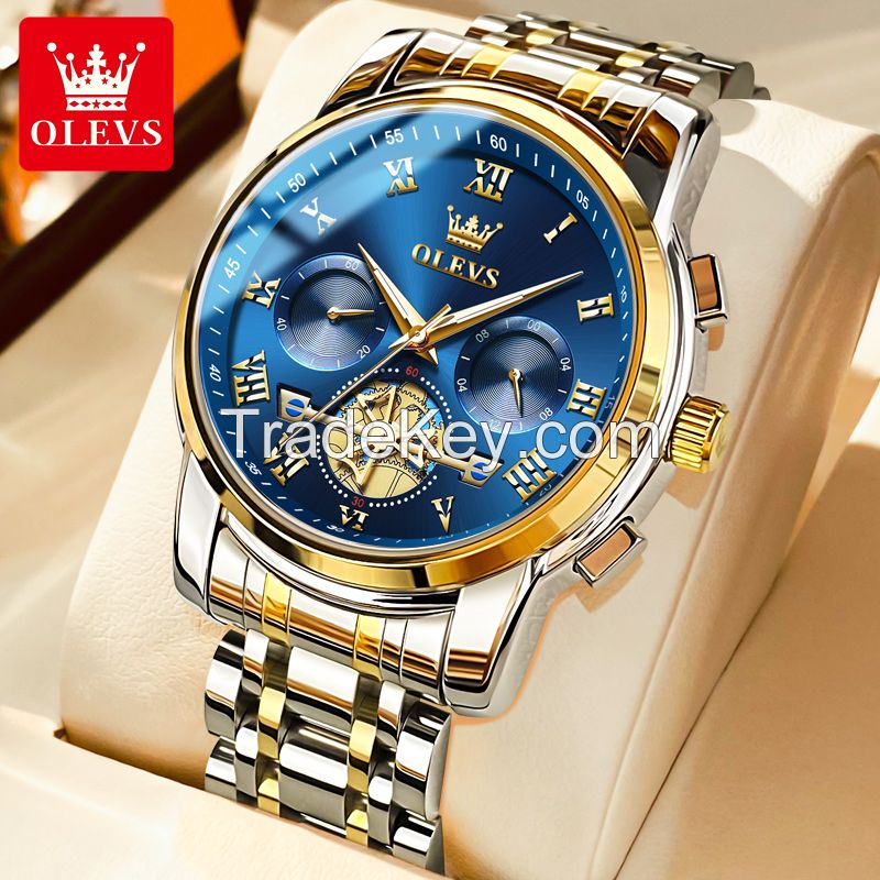 OLEVS 2859 Quartz Wristwatch Fashion Business Men&amp;amp;#039;s Stainless Steel  Watch Masculino Watch OEM LOGO