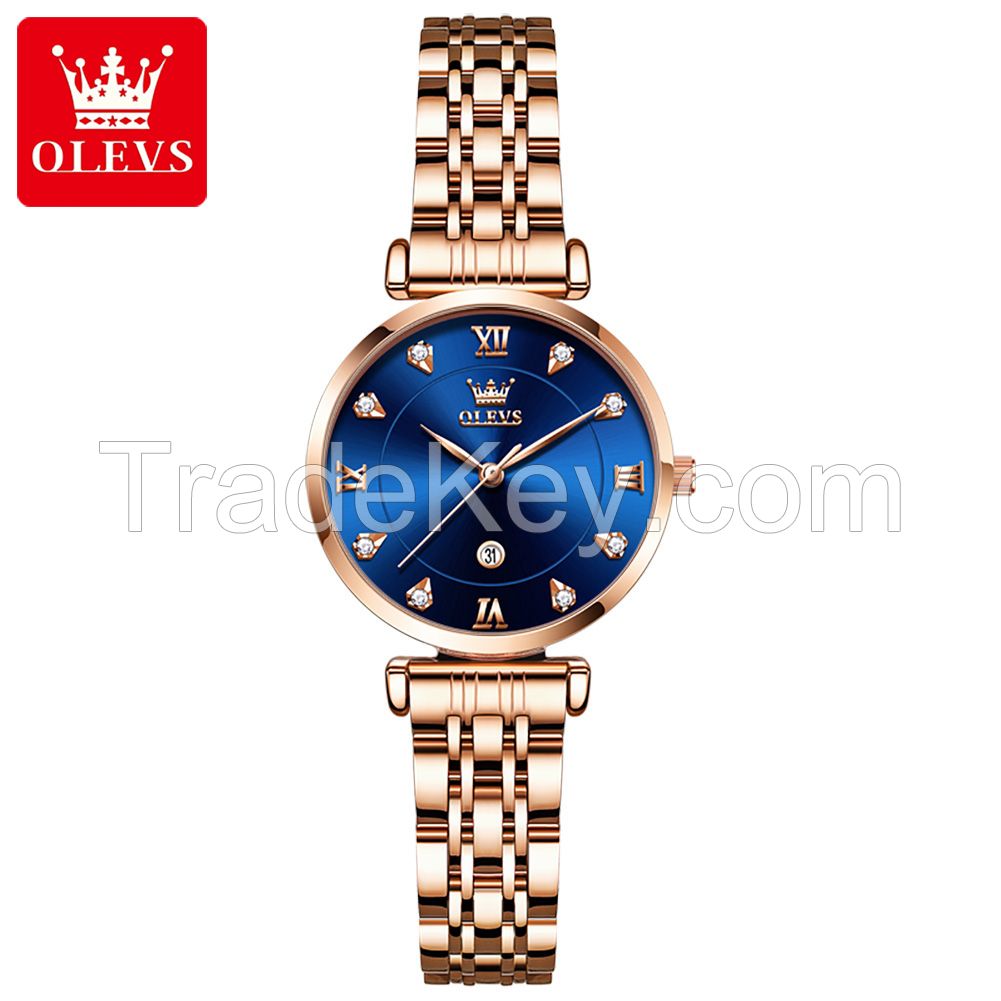 5866 OLEVS Fashion Women WristWatch Beatiful Dress Quartz Watch Water Resistant Feature Power Reserve Analog Watch Women