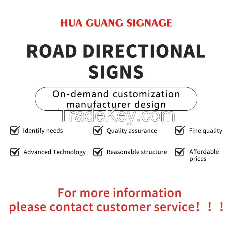 Road Directional Signs, Aluminum Plate + Reflective Film (Support Customization)