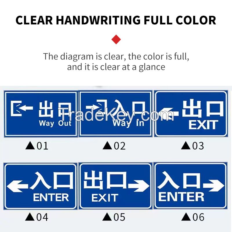 Traffic Alert Signs, Aluminum Plate + Reflective Film (Support Customization)