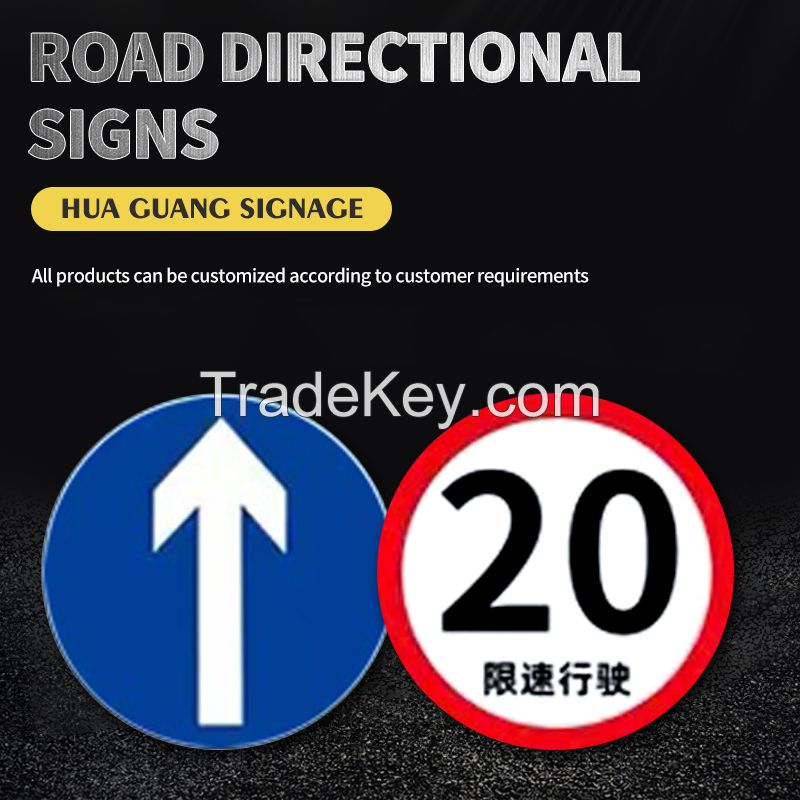 Road Directional Signs, Aluminum Plate + Reflective Film (Support Customization)