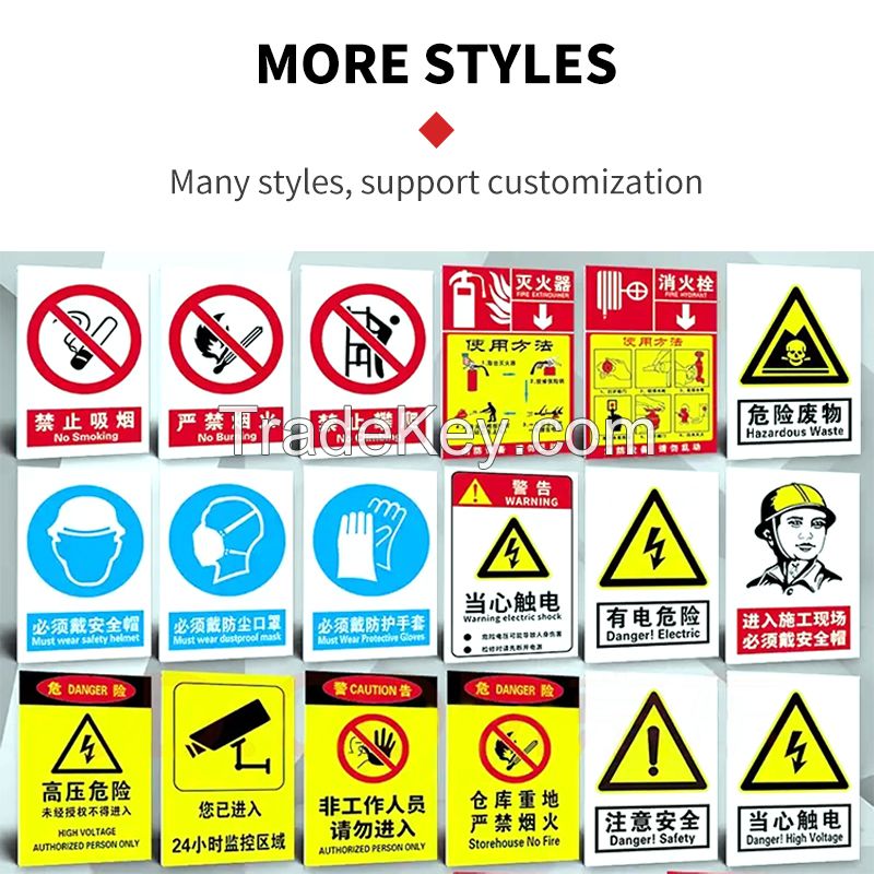 Safety Sign Aluminum Plate+Reflective Film (Support Customization)