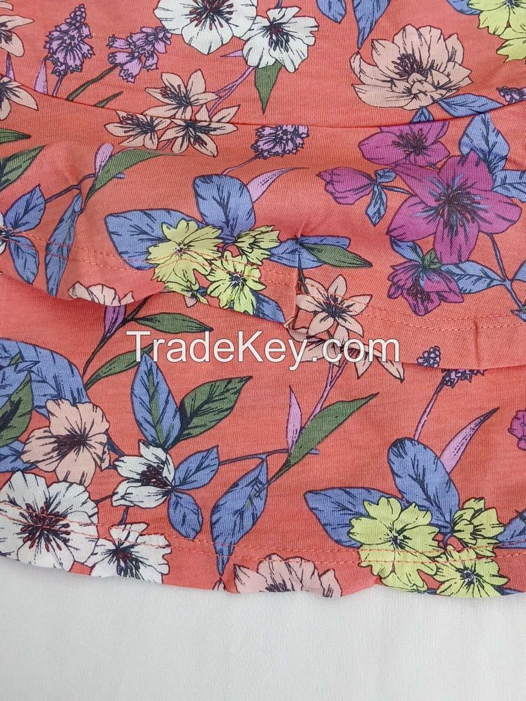 Summer clothes baby flowers printing outfit kid halter to