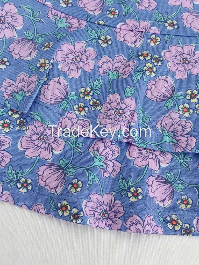 Summer clothes baby flowers printing outfit kid halter to
