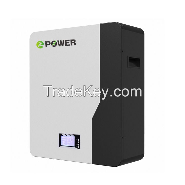 Customizable Power Wall Lifepo4 Battery Packs 5kwh 51.2v Home Energy Storage System 100ah Wall Mounted Energy Storage Battery