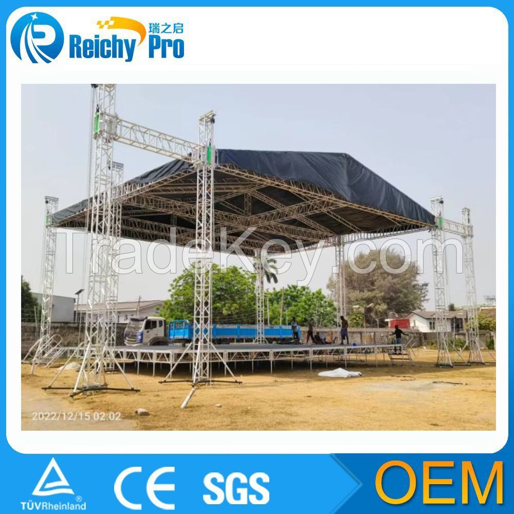 Stage with roof aluminum truss stage box truss 