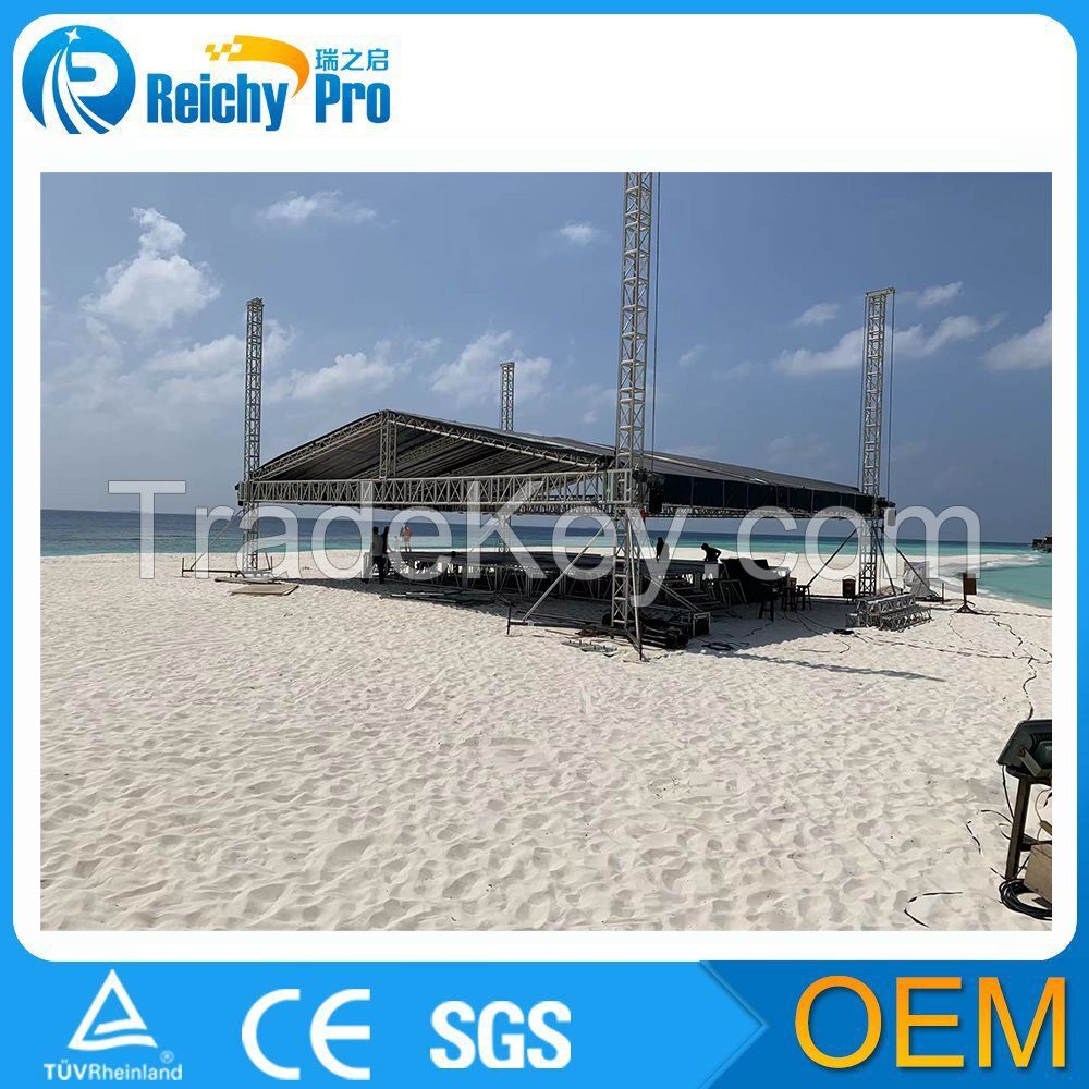 Stage with roof aluminum truss stage box truss 