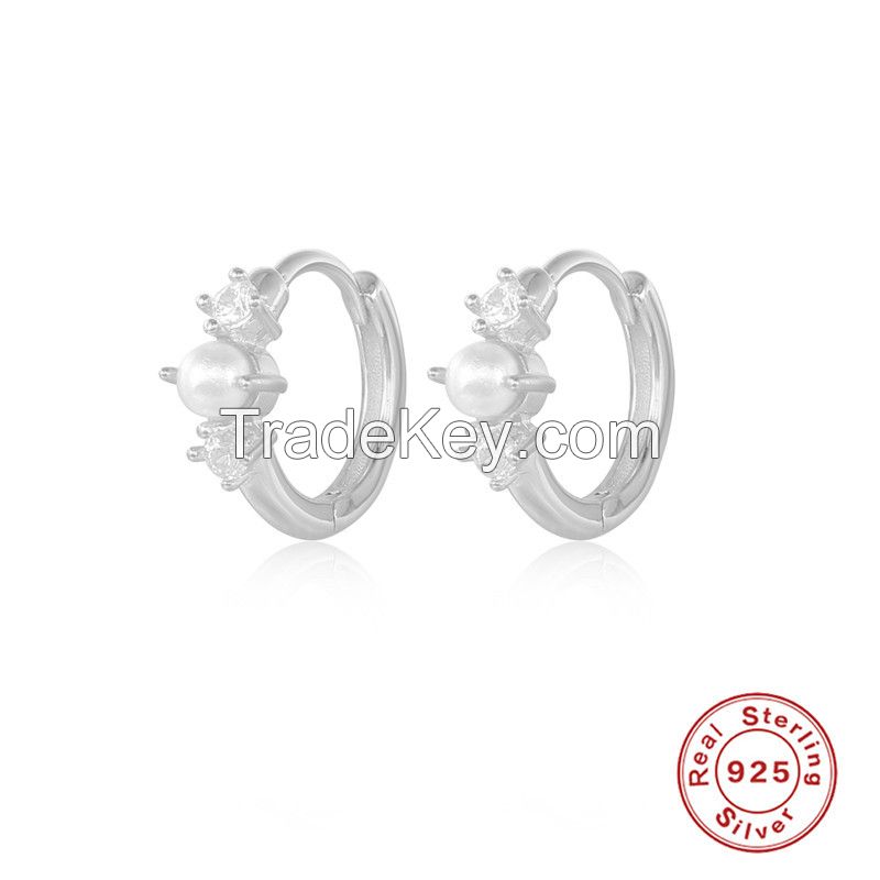 S925 sterling silver elegant evening earrings