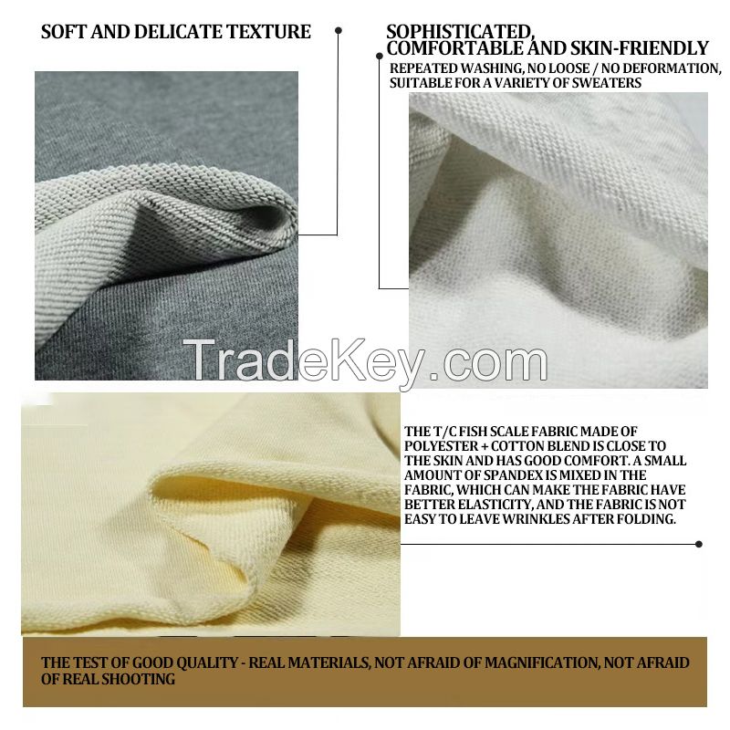 T/C fish scale fabric pure cotton is easy to wash/dry, firm color, non-fading/shrinking, wrinkle resistance, good elasticity and dimensional stability, good chemical resistance