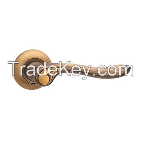 Popular Design Good Quality Zinc Alloy /Zamac /Zamak Door Handle on Rosette (Rose)