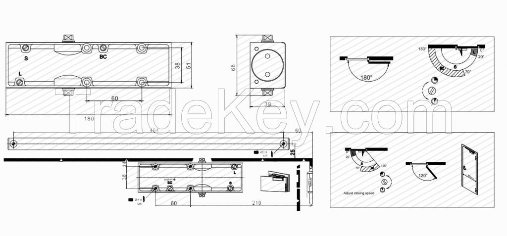 Heavy Duty UL CE Door Closer