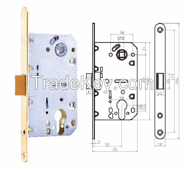 Russia Ukraine 45/85 Mortise Lock/Lock Body C/BK/K