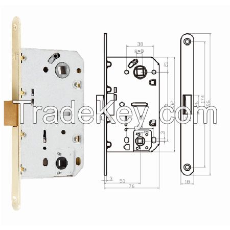 Russia Ukraine 45/85 Mortise Lock/Lock Body C/BK/K