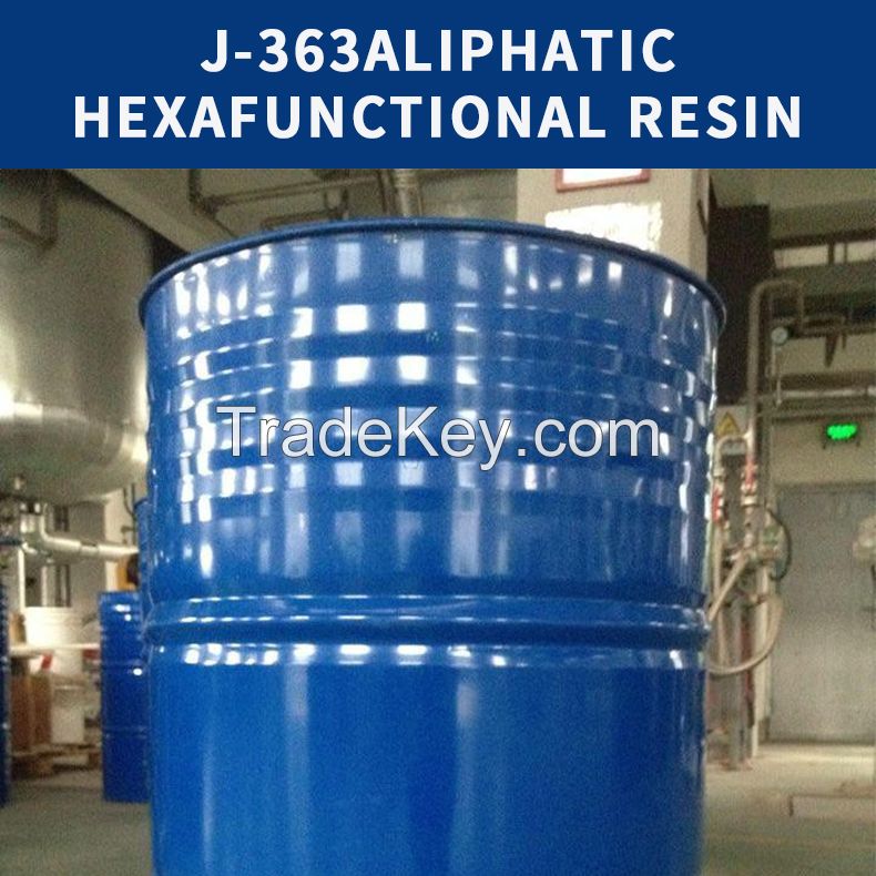  J-363 Aliphatic Six-Functional Resin Is Suitable for Spraying High-Grade Plastic Surface, In Various UV Inks &amp; Coating