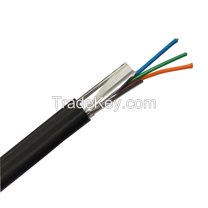 Drop Cable 2pairs Cat3 with Steel Wire Telephone Cable Outdoor