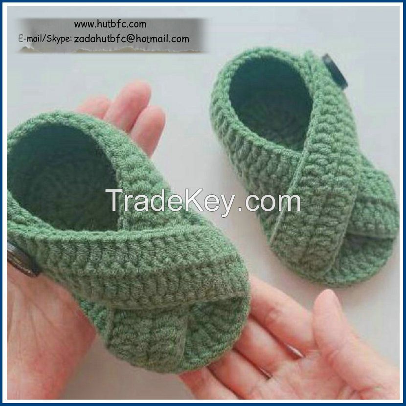 100% Handmade Comfortable Woolen Yarn Crochet Baby Shoes