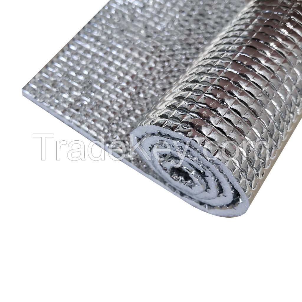 Aluminum foil faced reflective foam insulation material