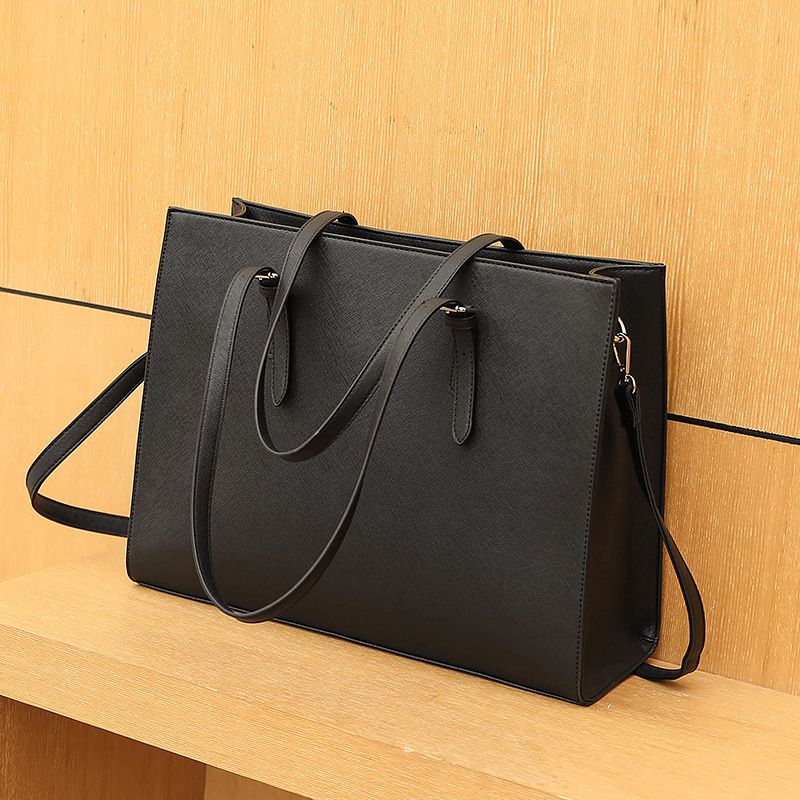 Fashion PU Leather Tote Bag Shoulder Straps Ladies Designer Leather Messenger Bag Small Lapto Bags Women