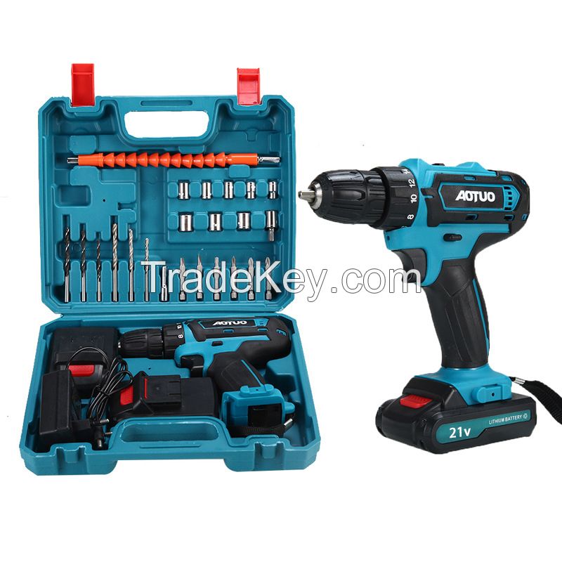 Factory Price 21V Rechargeable Power Screw drivers Lithium Electric Drill Set Cordless Electric Screwdriver