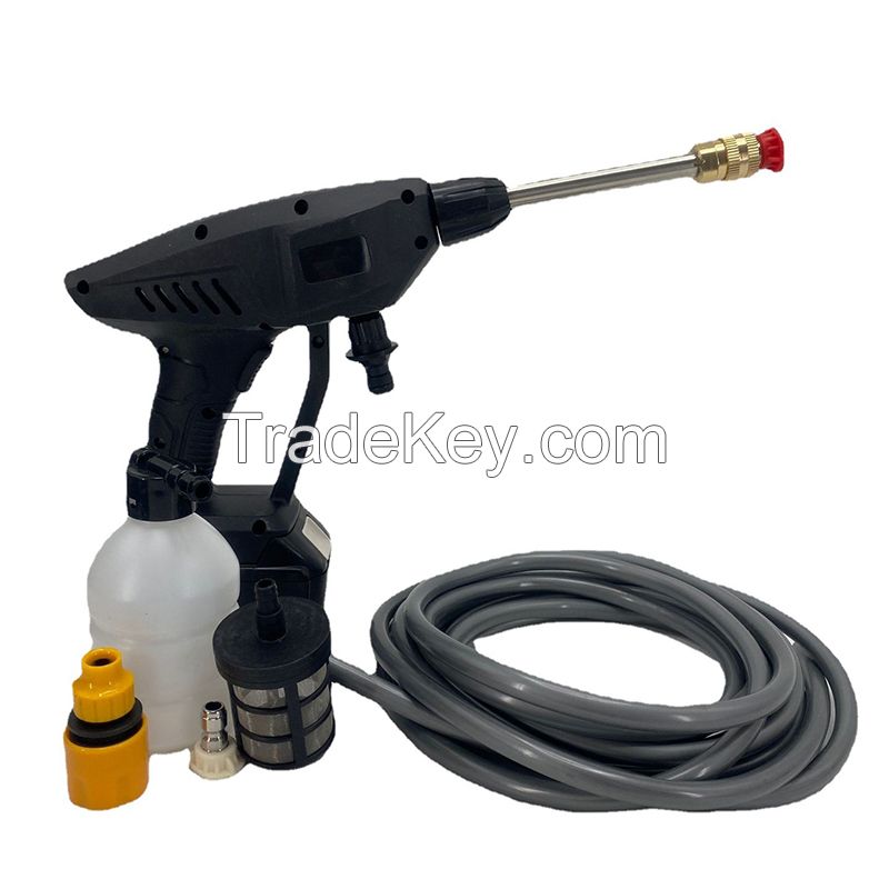 Portable Wireless Lithium Battery Cleaning Water Spray Pressure Gun For Car Wash