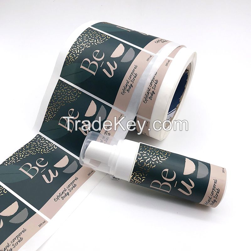 Product Sticker Printing Custom Adhesive Brand Logo Round Label Rolls