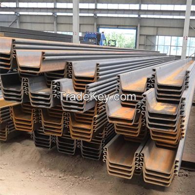 China Supplier Grade 390 Steel Sheet Pile Interlocking Sheets Z Type U Type JIS5528 / GB T20933-2014 Sheet Pile Hot Rolled Steel Sheet Pile