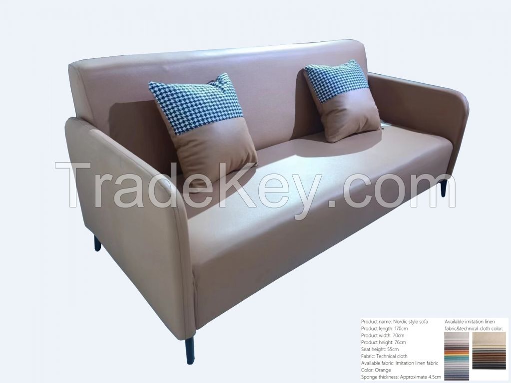 Orange Color Nordic Style Sofa