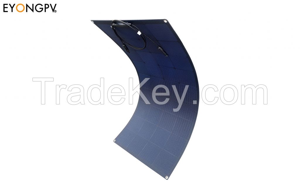 120W All Full Black Flexible Bendable Solar Panel