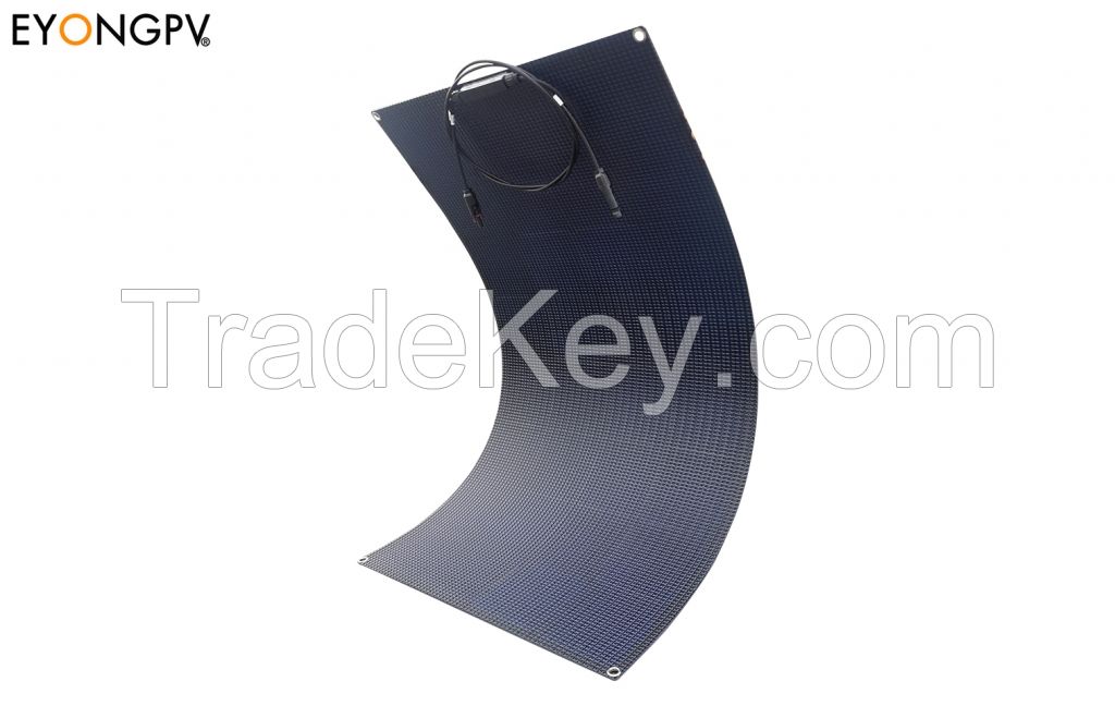 100W All Full Black Flexible Bendable Solar Panel