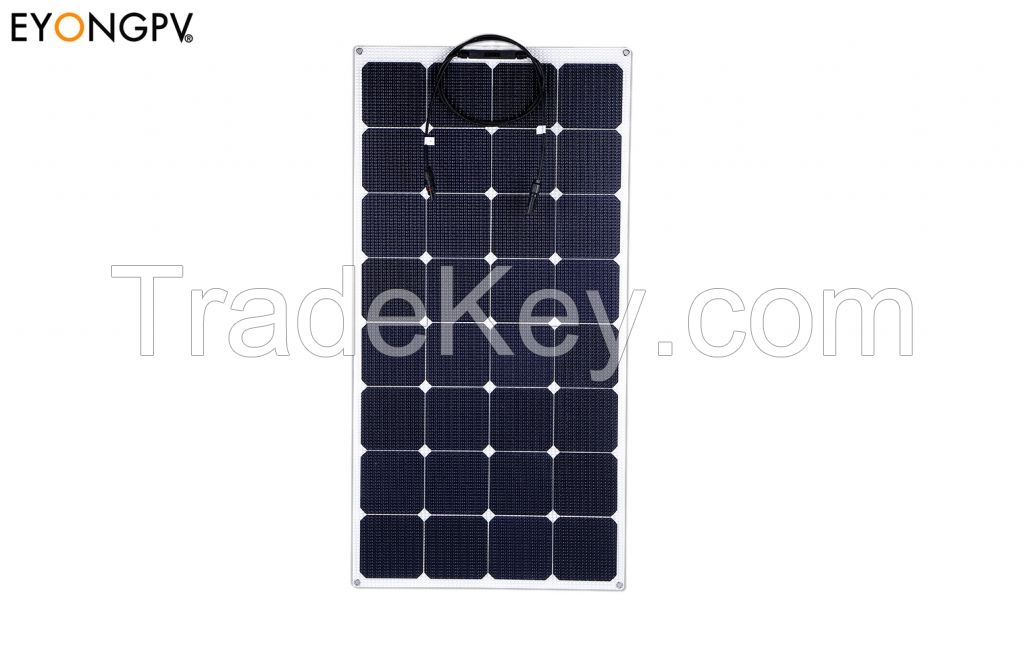 100W Flexible Bendable Solar Panel for Roof Marine RV Cabin Van Car