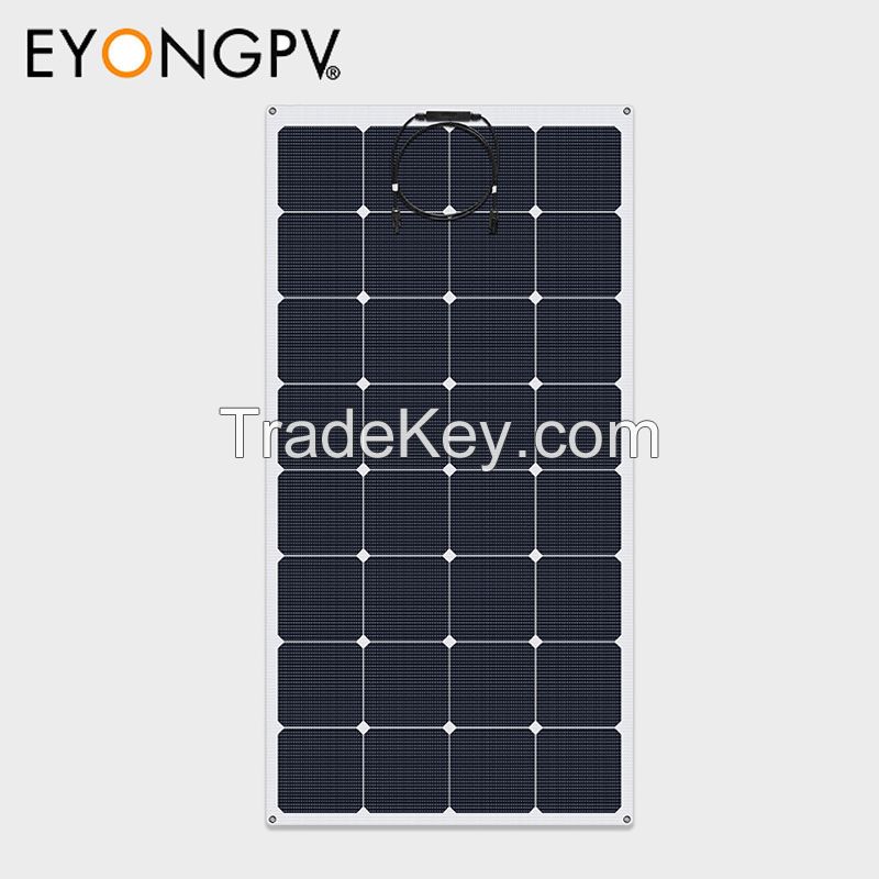 190W Flexible Bendable Solar Panel for Roof Marine RV Cabin Van Car