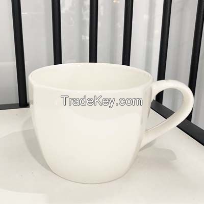 ceramic porcelain cup and saucer, white ceramic cups mugs