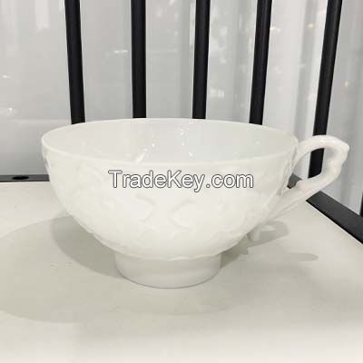 ceramic porcelain cup and saucer, white ceramic cups mugs