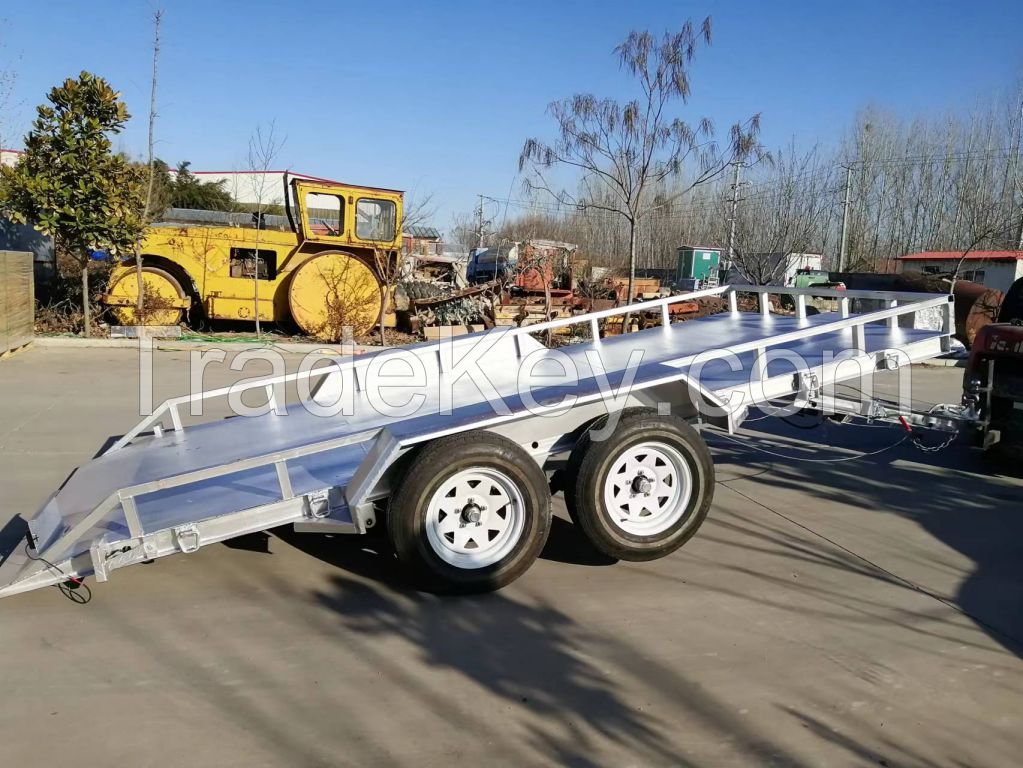 3 Tons Galvanized Car Utility Trailer Hot Sale Semi Trailer Flatbed