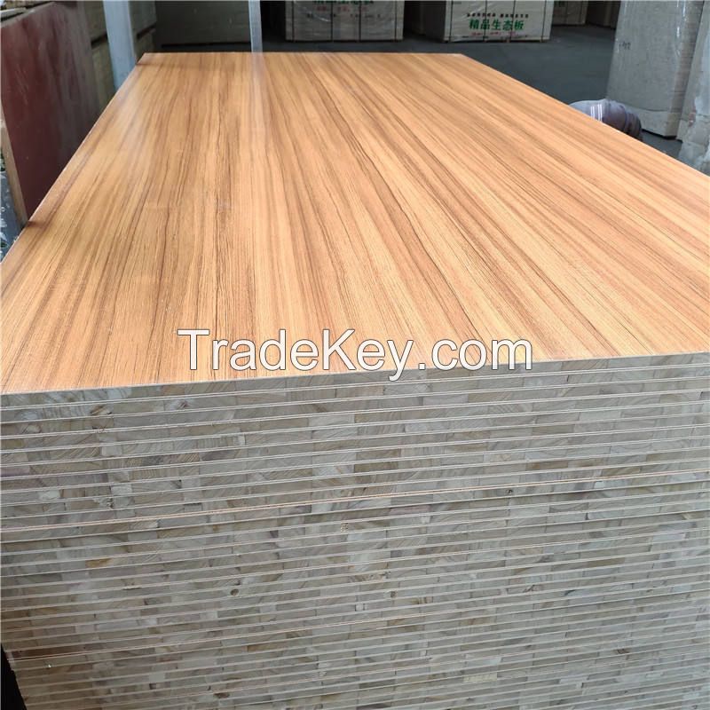 1220x2440mm/solid pine core/melamine faced block board