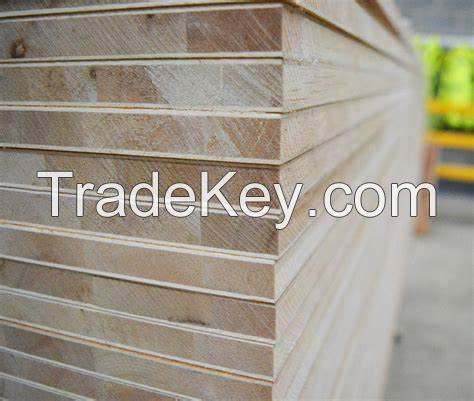 1220x2440mm/solid pine core/melamine faced block board