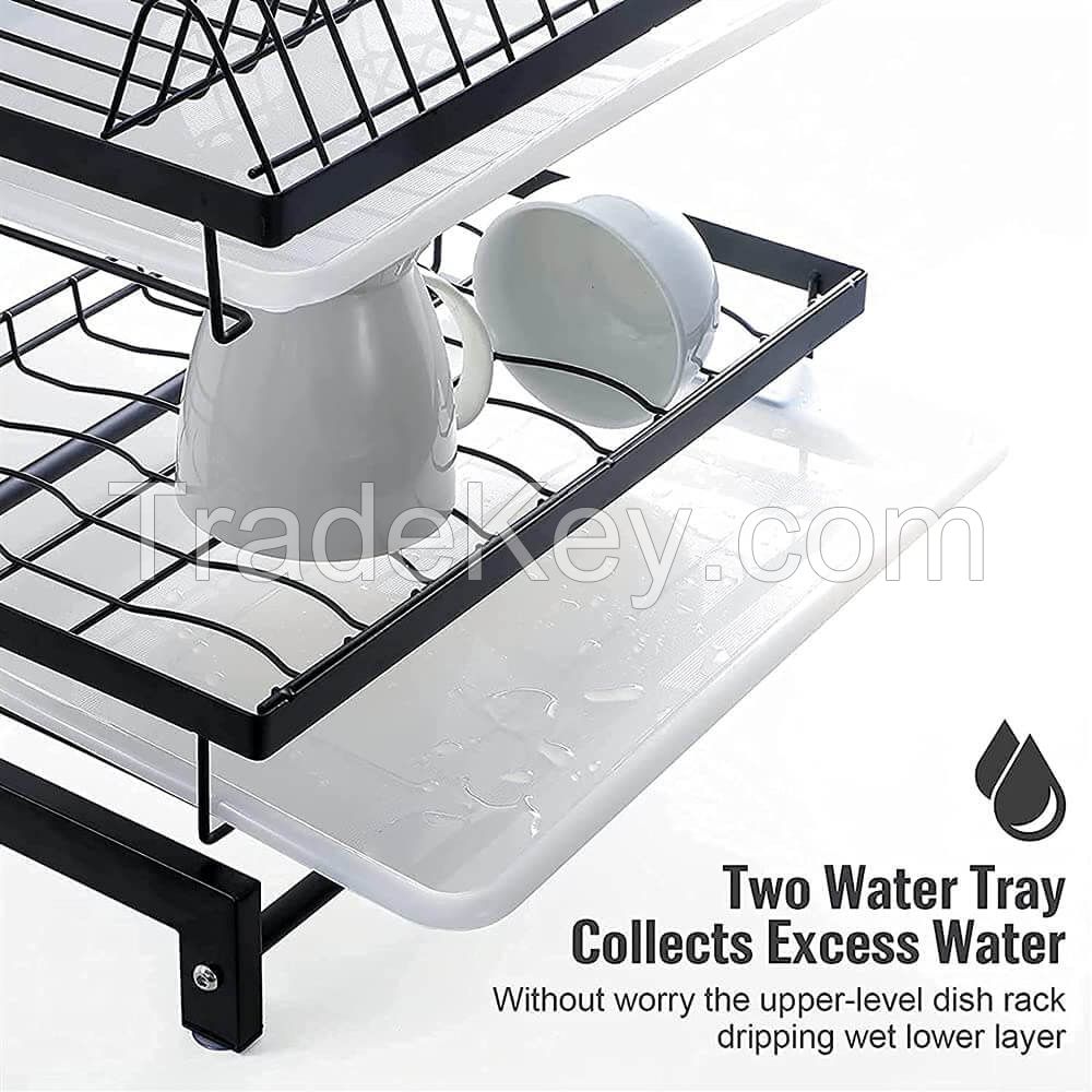 Table buckle three-layer dish rack