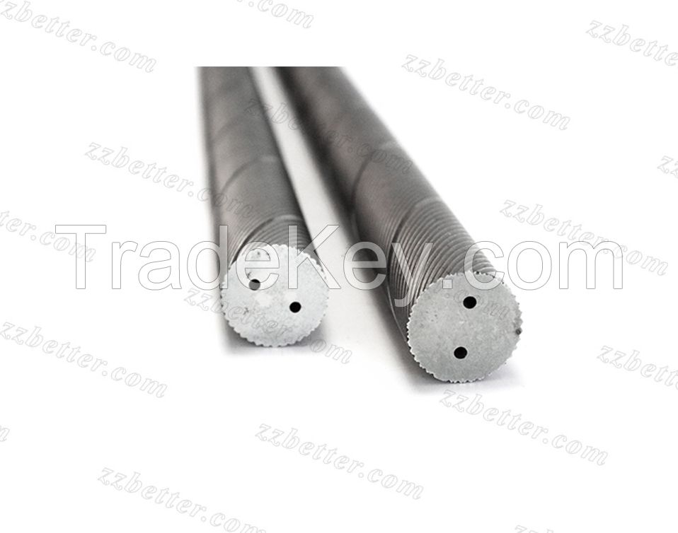 330mm Solid Tungsten Carbide Rods Bars with 2 Helical Coolant Holes