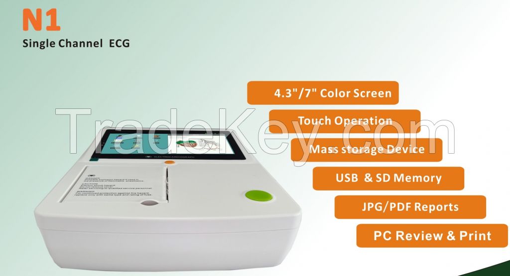 Portable Ecg Ekg 1channel Electrocardiograph Touch Screen Ecg/Ekg Machine &amp;amp;amp;amp;amp;amp; Ecg Machine