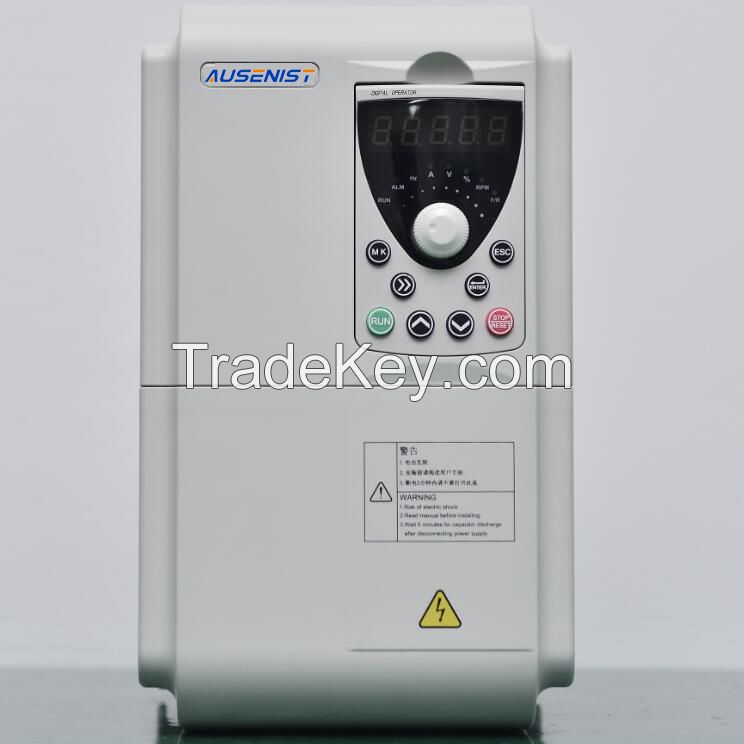 Ausenist VFD Motor Controller 4/5.5kw 7.5/11kw 220V 380V/400V Frequency Inverter 3 Phase 50/60Hz OEM CE Certification