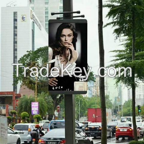 Lighting pole LED display