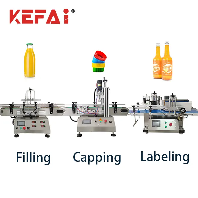 KEFAI hot fully Automatic Desktop Small Volume drinking Liquid Filling Machine Capping Machine Labeling Machine Whole Filling Line